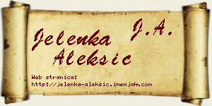Jelenka Aleksić vizit kartica